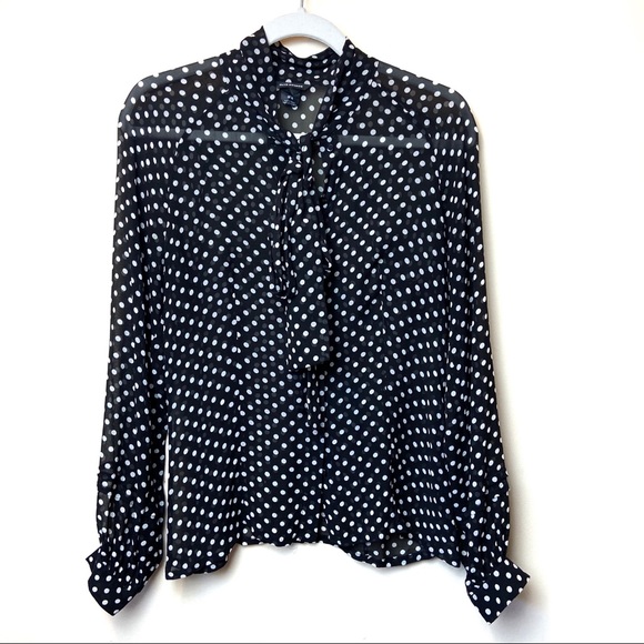 Club Monaco Tops - Club Monaco 100% Silk Polka Dot Blouse M